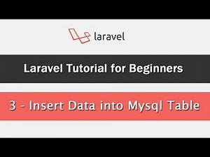 Laravel Tutorial for Beginners - Insert Data into Mysql Table