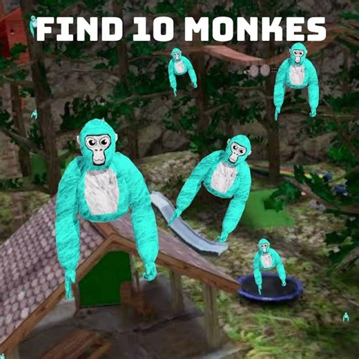 Find 10 monkes #gorillatag #gtag #gorillatagquest #vr #foryou #monke