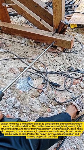 Smart Timber Bolt Alignment Hack | Faster Wood Framing Setup 🔩🪵