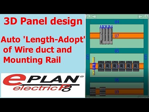 Eplan-3D panel (Enclosure) design || Auto length adopt of Wire Duct N Mounting Rail