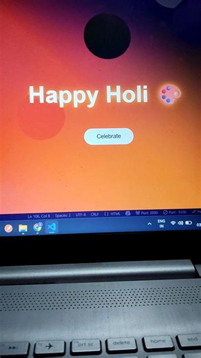 Build a Happy Holi Animated Website 🎨🔥 | HTML CSS