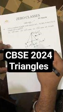 CBSE 2024 Triangles MCQ 😱 | Median Length | Coordinate Geometry | Class 10