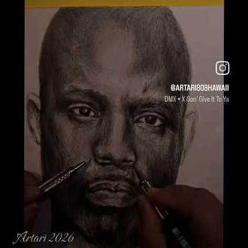 DMX - WIP Ambidextrous ( two hands at the same time ) Drawing by, Hawai'i Artist #dmx #art #hawaii