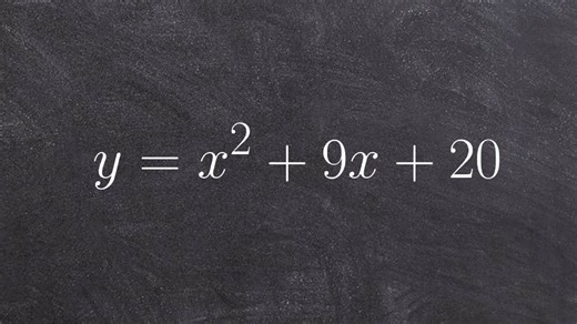 Solve by factoring when a=1