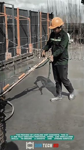Wet Concrete Leveling Tool for Smooth and Precise Results- Satisfying job and machinery in the world