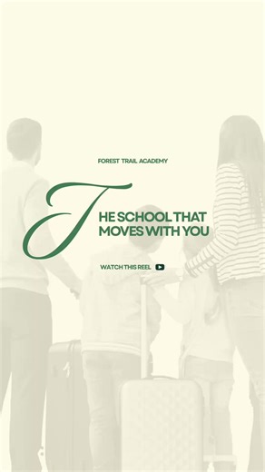Moving boxes? Yes. New school? No. Life moves fast, and sometimes your zip code changes before the school year ends. We believe your child’s education shouldn't have to restart every time you pack a suitcase. At Forest Trail Academy, we provide the one thing every nomadic or military family needs: Consistency. 🌎 Global Access: Learn from anywhere with an internet connection. ✅ Fully Accredited: Quality education that counts. 🕒 Total Flexibility: School fits your schedule, not the other way aro