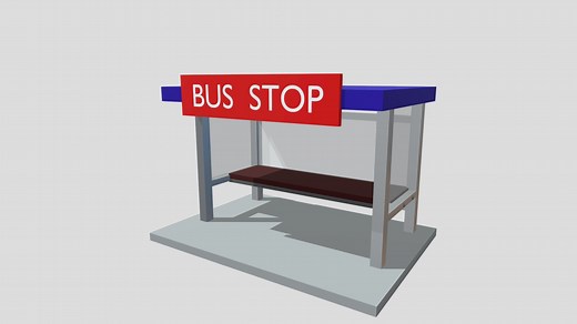 Bus Stop - Download Free 3D model by Kroko.blend (@jaromir.ternavskiy)