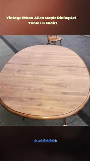 Vintage Ethan Allen Maple Dining Set – Table + 6 Chairs #furnitureflip