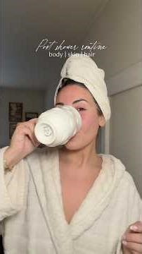 Post shower routine 🚿🧼 #asmr #showerroutine #haircare #skincare