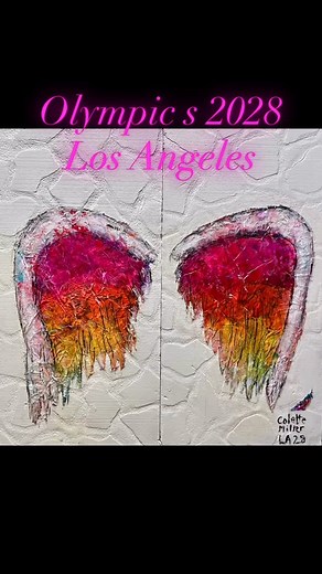 Olympics will be hosted by Los Angeles in 2028 This pair with @ensocreativeteam who are working with potential branding for this spectacular international sports event #colettemiller #ensocreatuve #globalangelwingsproject #olympics #olympics2028 #olympucslosangeles | Art of Colette Miller