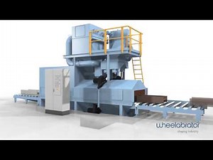 Wheelabrator Roller Conveyor Blast Machine