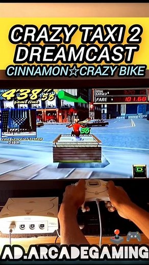 Crazy Taxi 2: Around Apple With Cinnamon On A Bike - Arcade Mode Gameplay - Sega Dreamcast