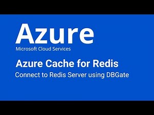 Azure Cache for Redis - How to Connect to Redis Server using DBGate