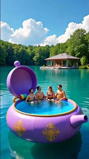Amazing Kettle-Shaped Pool Float 😲 | Unique & Fun Pool Invention
