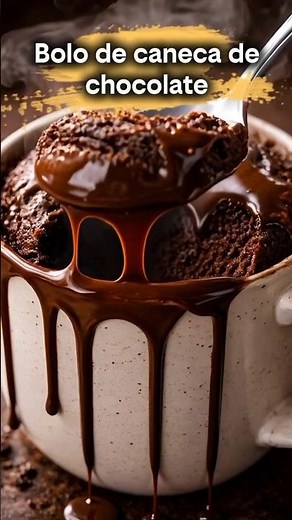 😋Como fazer um bolo de caneca de chocolate - receita simples e fácil #receitafacil #bolodecaneca