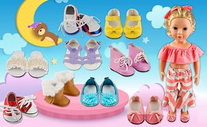 Watch 9 Pcs 18 Inch Doll Shoes for American Girl Doll Accessories on Amazon Live