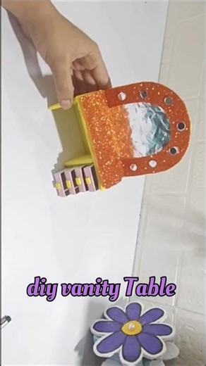 ):Mini Vanity Table from Cardboard 😍 | DIY Craft #shorts #diy #shortfeed