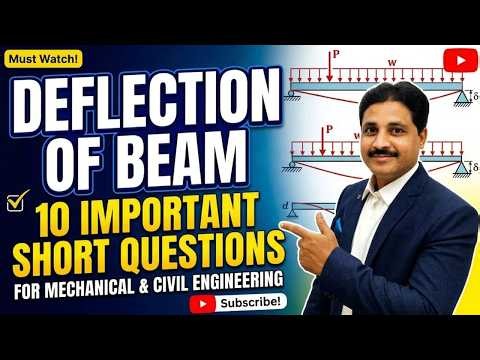 🚀 Deflection of Beam: 10 Important Short Questions for Mechanical & Civil Students 🛠️