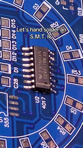 Hand soldering SMT/ SMD IC. #soldering #electronics
