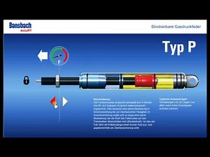 Lockable gas spring - P Modell