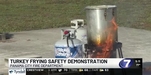PCFD Demonstrates Turkey Frying Safety Tips