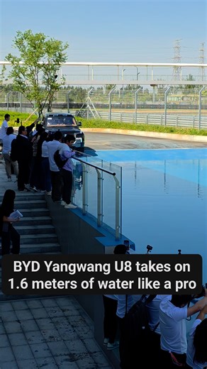 BYD Yangwang U8 takes on 1.6 meters of water like a pro | Electric Car Guy