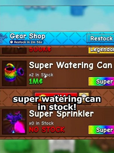 Super Watering Can Is In Stock! #roblox #growagarden2 #shorts