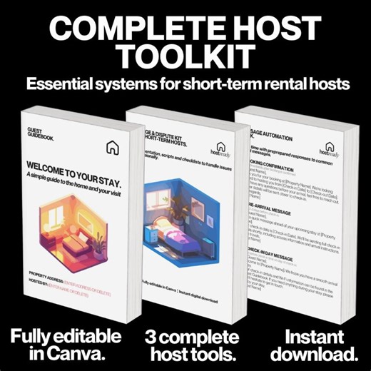 Complete Host Toolkit | Airbnb Templates for Short-term Rental Hosts | Guest Guidebook, Message Scripts & Damage Dispute Kit | Airbnb Tools - Etsy UK