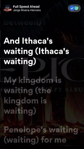 Full Speed Ahead (Lyrics) from Epic: The Musical (TROY SAGA)