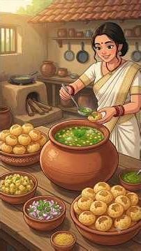 Ghibli-Inspired Pani Puri: The Perfect Filling#ghibli #ghiblistyle #ghibliart #asmr