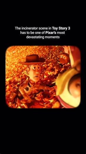 BEEN MOVIES ™ on Instagram: "The incinerator scene in Toy Story 3 is easily one of Pixar’s most devastating moments. As the toys realize there’s no escape, they stop struggling and simply hold hands, ready to face the end together. For a generation that grew up with them, it felt like watching our own childhood slip away. Even though “the Claw” saves them at the last second, the scene remains one of the darkest, most heartbreaking moments in Pixar history. @pixar @toystory"