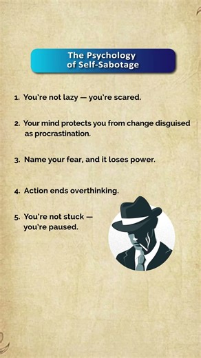 The Psychology of Self Sabotage #viral #shorts #tips #psychology #motivation