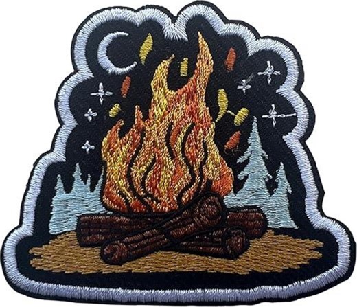 Campfire Patch, Camping Embroidery Fabric Patches for Clothes Jean Backpack Hat, Applique Patches, Embroidery Iron on Patches - Etsy