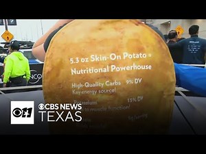 "Speedy Spud" promotes the power of potatoes at Dallas BMW Marathon