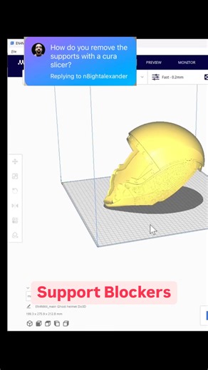 Daisy Lee on Instagram: "Here’s how you block supports in Cura, Orca, Bambu Studio, Prusa slicer, and Creality Prints. . @n8ightalexander . #3dprinting"
