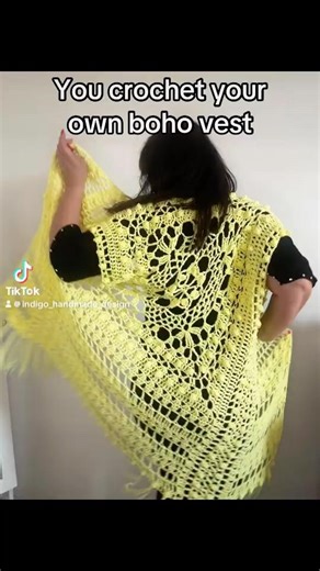 Are you crocheting your own boho wardrobe? What color would you make this vest? #crochet #diy