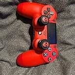 FPS Thumbstick Extender & Printing Rubber Silicone Grip Cover 2 Sets for PS5 Dualsenese & PS4 Controller (Ghost Red)