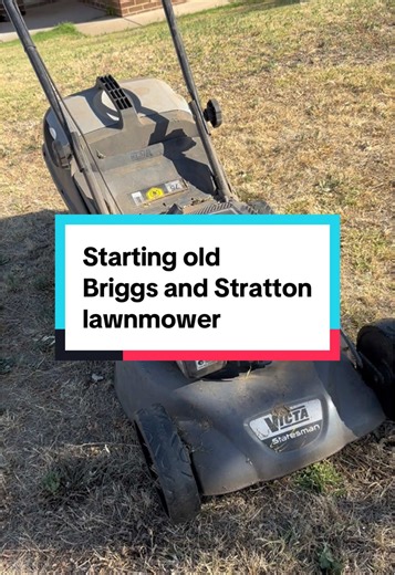 Starting an old Briggs and Stratton Victa lawn mower. #victa #briggsandstratton #lawnmower #lawncare #maintenance #mowing