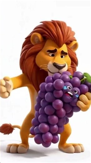 Lion vs Fruits 🍎🍇🍌 | Funny 3D Cartoon Fight Animation for Kids #funny #fruits
