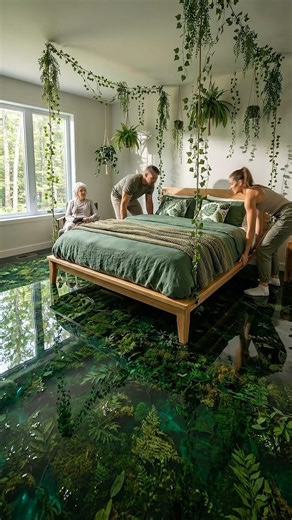 THIS FLOOR IS INSANE 😱 Emerald Forest Embedded Epoxy Floor – Frozen Underwater Jungle Luxury Reveal