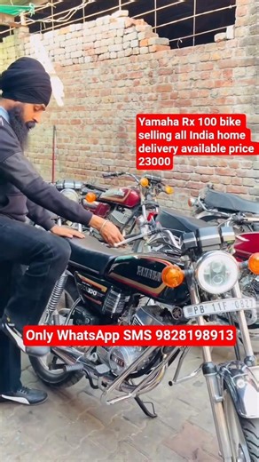 Yamaha Rx 100 bike selling all India home delivery available my WhatsApp number 9828198913