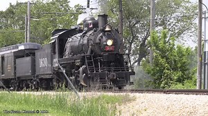 Frisco 1630 thunders down the mainline at the Illinois Railroad Museum with her coach train. | The Steam Channel