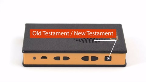 Electronic Holy Bible Audio Player in English for Seniors, Kids and The Blind, Solar and USB Rechargeable, KJV (King James Version), Black