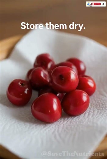 Stop Washing Cherries First 🍒#Cherries#FruitTips#FoodStorage#Healthy#KitchenTips#SaveTheNutrients