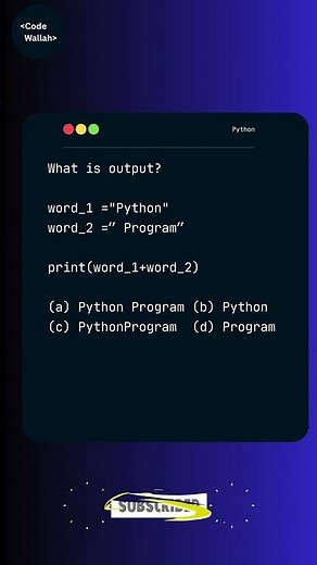 Test your coding knowledge with Python Challenge Part 1 by @codewallah! 🐍💻