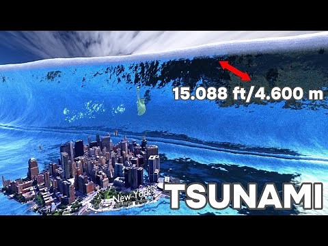 3D TSUNAMI Height Comparison 🌊