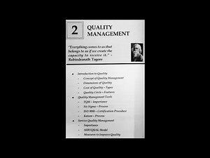 SYBCOM SEM 4 | COMMERCE | MANAN PRAKASHAN NOTES |MODULE:2 QUALITY MANAGEMENT |STUDY POINT