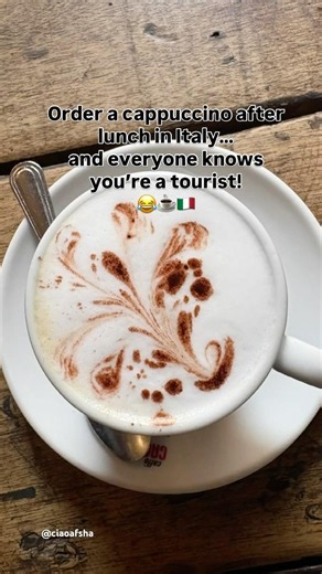 One of Italy’s biggest coffee traditions ☕🇮🇹 #italy #travel #cappuccino #coffee #europe