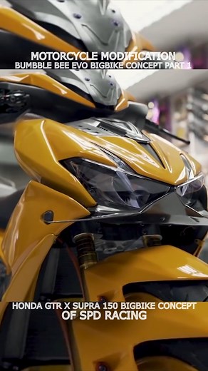Honda GTR X 150 Bumbble Bee Evo Bigbike Concept Part 1 #Reels #HondaGTR150 #fyp | Best of the Beast Modification