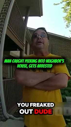 Man Caught Peeking Into Neighbor’s House, Gets Arrested #bodycam #crime #police